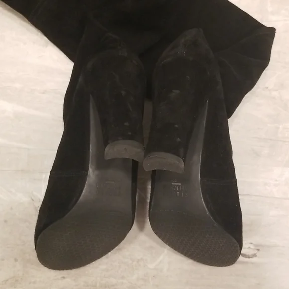 💕STUART WEITZMAN💕 Highland Suede Over-the-Knee Boots ~ Black 7.5